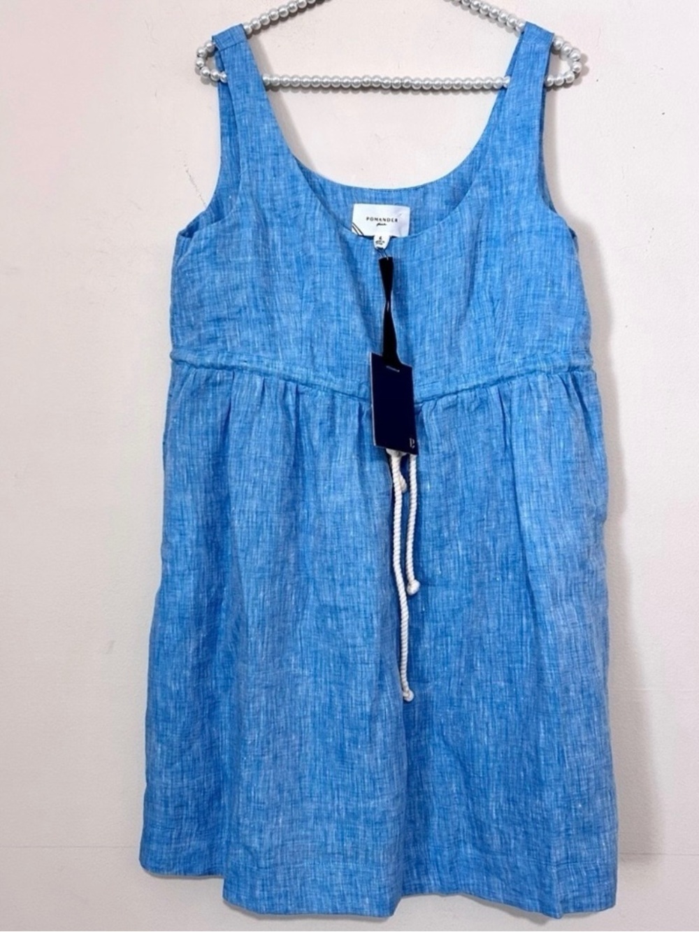 Tuckernuck Pomander Place Sabella Aqua Blue Mini Dress NEW WITH TAGS SIZE LARGE